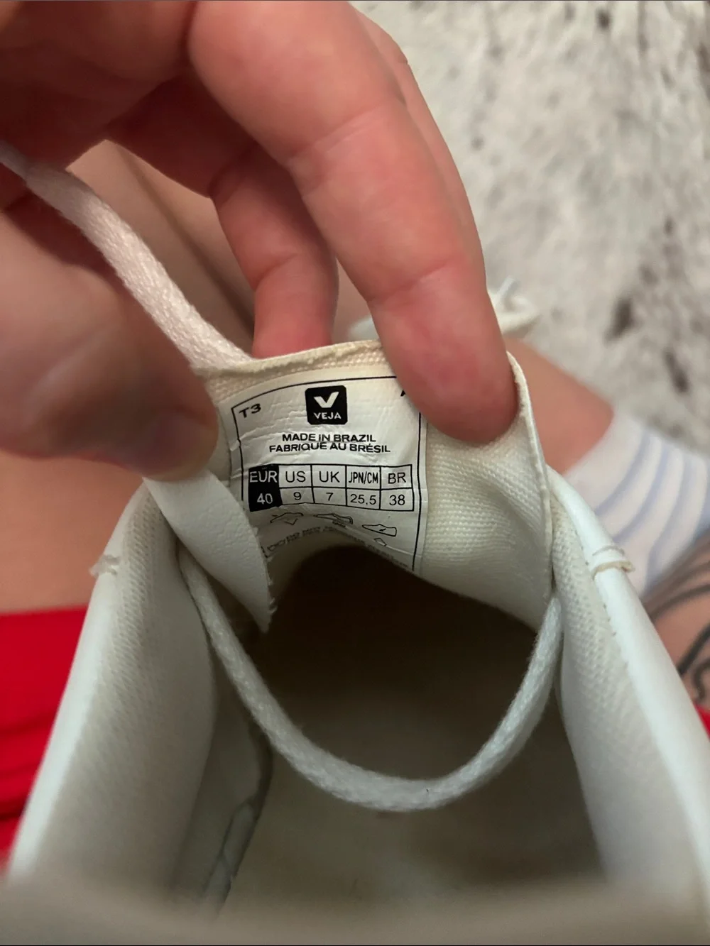 White & Cream Veja Sneakers